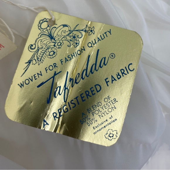 Vintage 60s Deadstock White Maxi Slip with Embroidered Trim NWT Medium - Picture 6 of 10